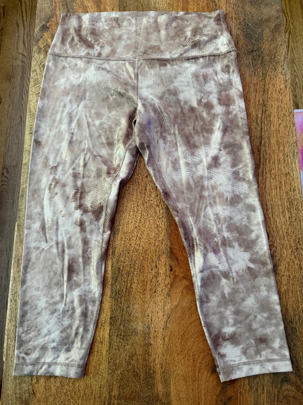 Size 14 Lululemon Align Cacao — cacao colored tie-dye leggings with pockets